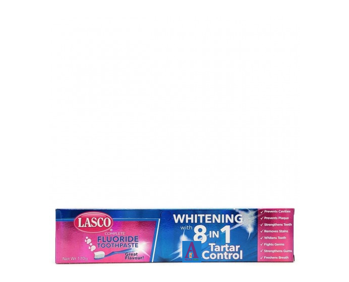 LASCO WHITENING TARTAR CONTROL TOOTHPASTE (8 IN 1) Fedlin Limited