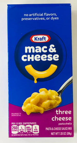 KRAFT MAC & CHEESE (THREE CHEESE, 206 G)