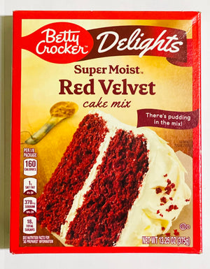 BETTY CROCKER DELIGHTS SUPER MOIST RED VELVET CAKE MIX (375 G)