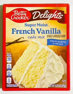 BETTY CROCKER DELIGHTS SUPER MOIST FRENCH VANILLA CAKE MIX (375 G)