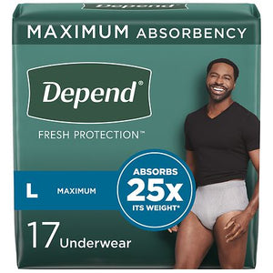 DEPEND UNDERWEAR MEN (LARGE, ADULT PAMPERS, 17)