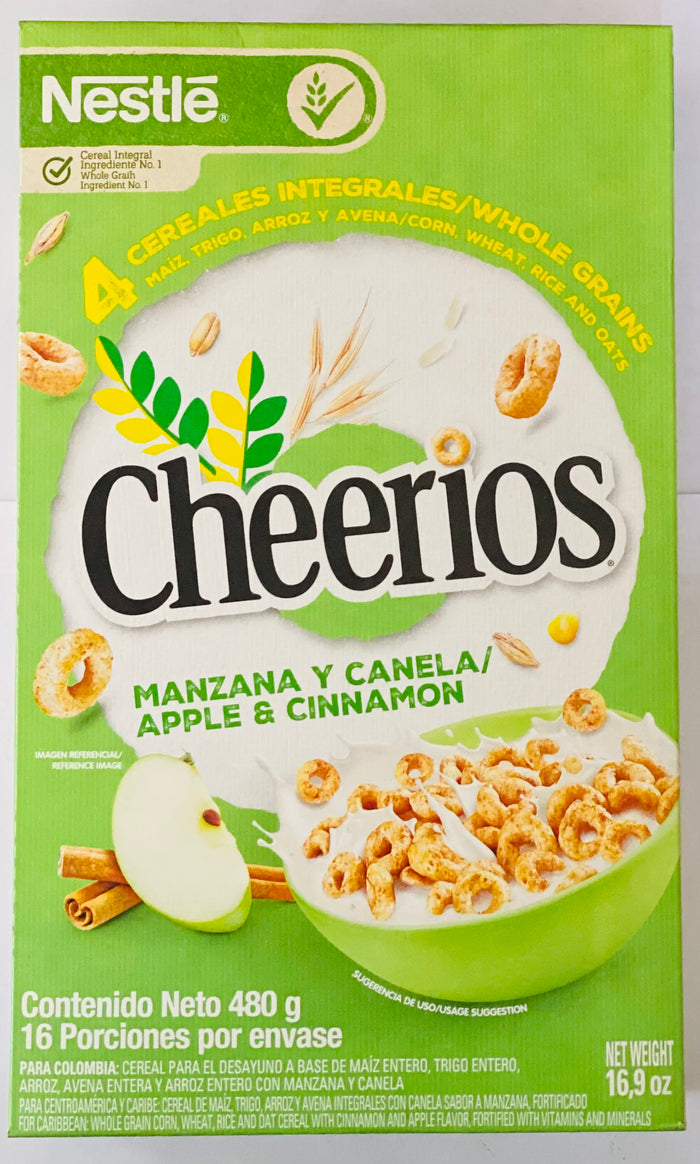 NESTLE CHEERIOS CEREAL (APPLE & CINNAMON, 16.9 OZ, 480 G)