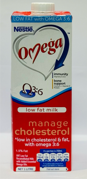 NESTLE OMEGA LOW FAT MILK (1.5 % FAT, 1 L)