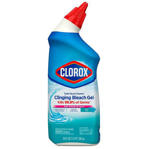 CLOROX TOILET BOWL CLEANER (CLINGING BLEACH GEL, OCEAN MIST, 709 ML)