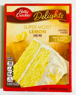 BETTY CROCKER DELIGHTS SUPER MOIST LEMON CAKE MIX (432 G)
