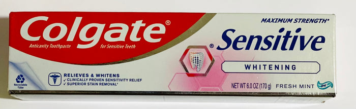 COLGATE SENSITIVE TOOTHPASTE (WITH WHITENING, 170 G)