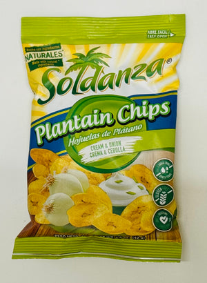 SOLDANZA PLANTAIN CHIPS (CREAM & ONION, 42 G)