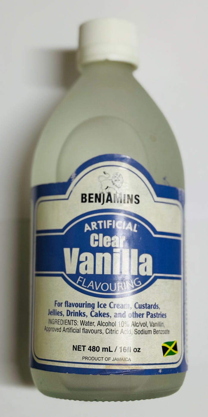 BENJAMINS CLEAR VANILLA FLAVOURING (480 ML)