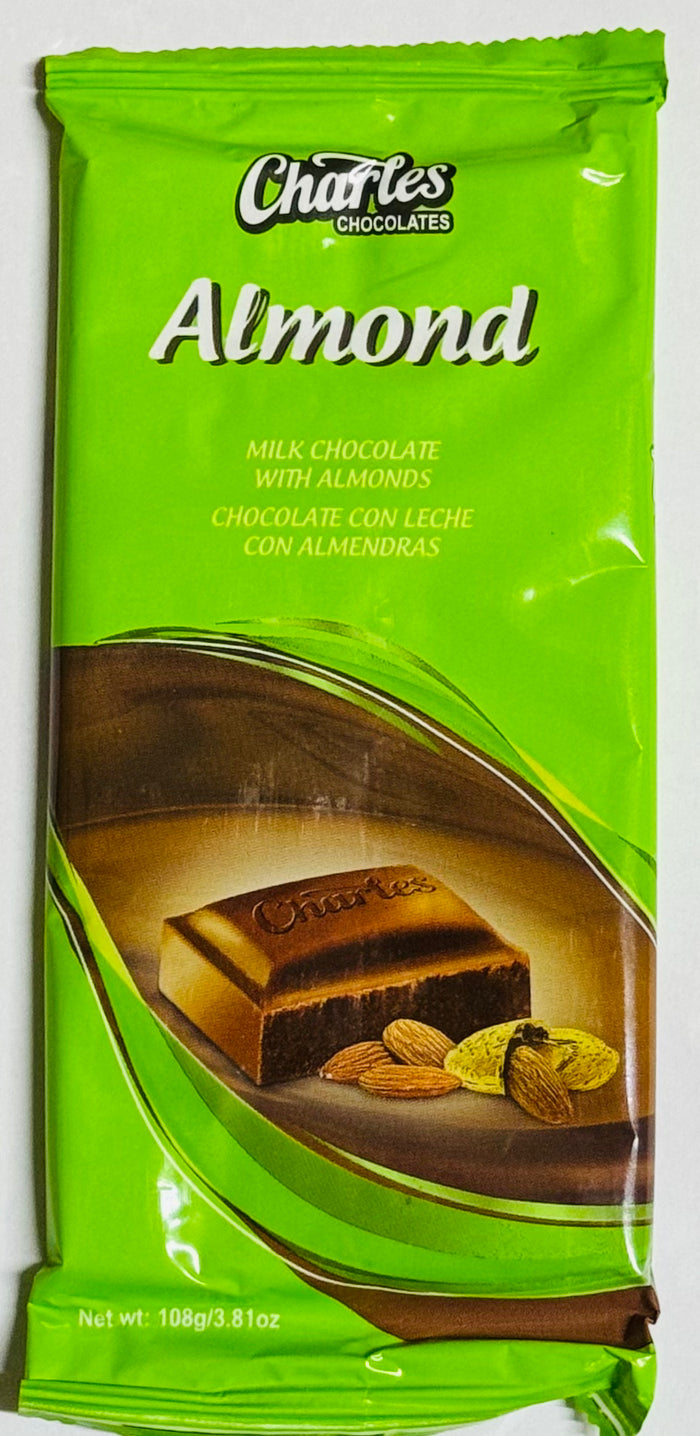 CHARLES MILK CHOCOLATE WITH ALMONDS (108 G)