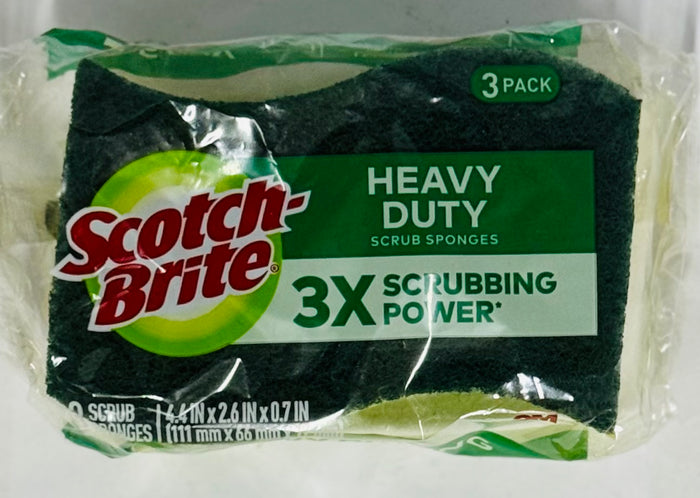 SCOTCH BRITE HEAVY DUTY SCRUBBING SPONGES (2 UNITS)