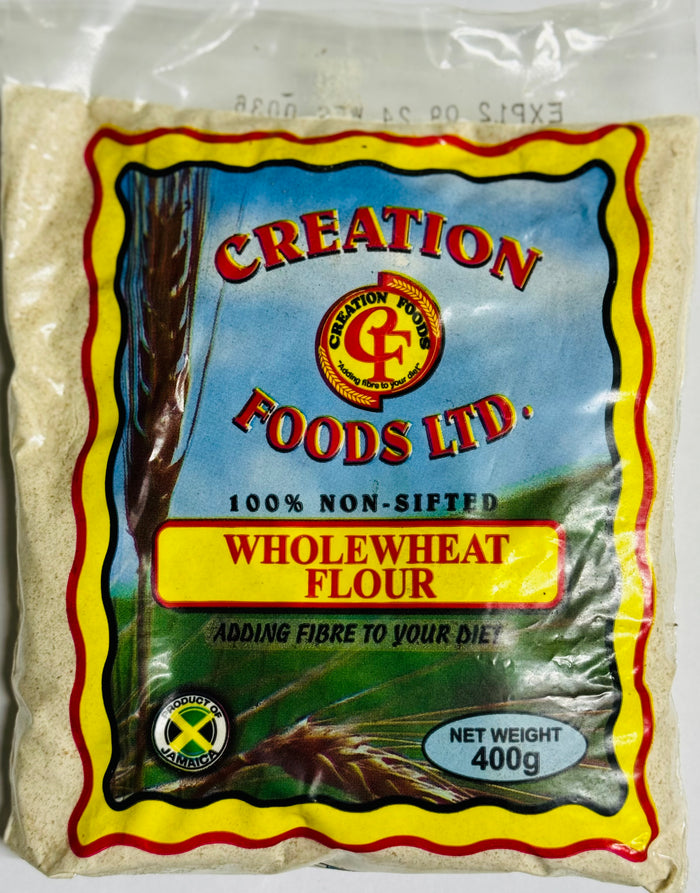 CREATION FOODS NON SIFTED WHOLE WHEAT FLOUR (400 G)