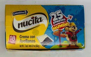 COLOMBINA NUCITA MILK CHOCOLATE CREAM SPREAD WITH HAZELNUTS (18 UNITS, 252 G)