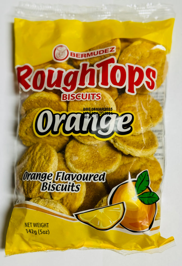 BERMUDEZ ROUGH TOPS BISCUITS (ORANGE FLAVORED BISCUITS, 142 G)