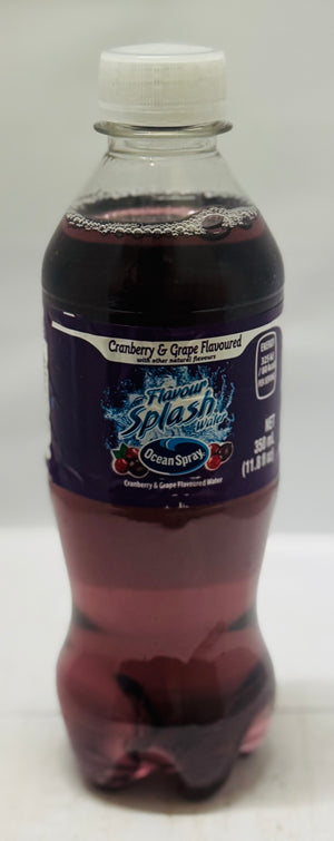 OCEAN SPRAY FLAVOUR SPLASH (CRANBERRY & GRAPE FLAVOURED WATER, 350 ML)