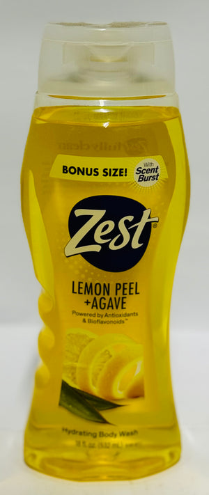 ZEST LEMON PEEL + AGAVE BODY WASH (532 ML)