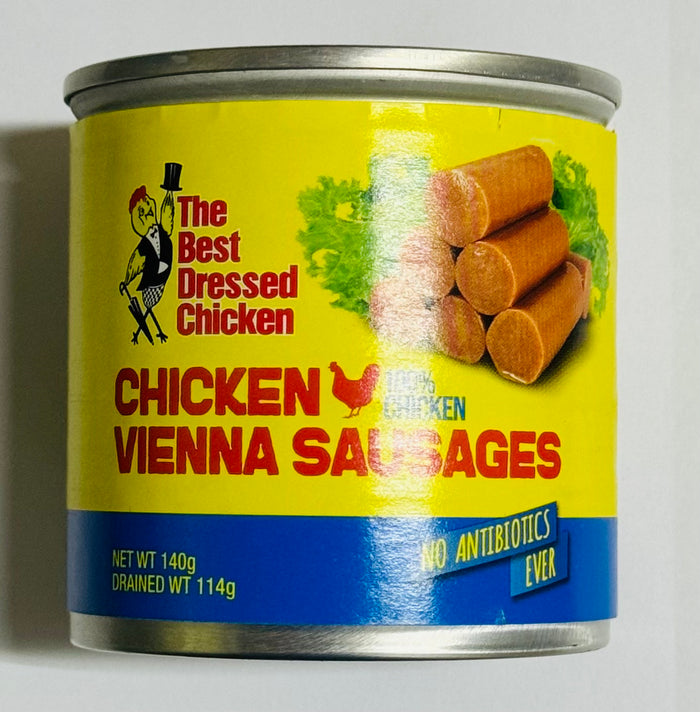 BEST DRESSED CHICKEN VIENNA SAUSAGES (100 % CHICKEN, 140 G)