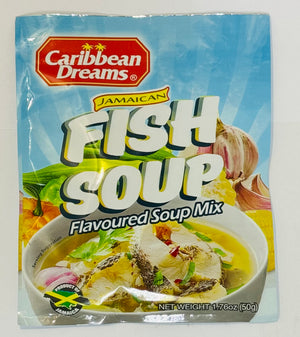 CARIBBEAN DREAMS JAMAICAN FISH  SOUP FLAVOURED SOUP MIX (50 G)