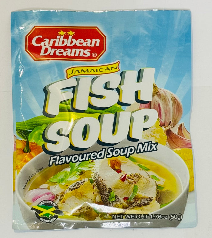 CARIBBEAN DREAMS JAMAICAN FISH  SOUP FLAVOURED SOUP MIX (50 G)