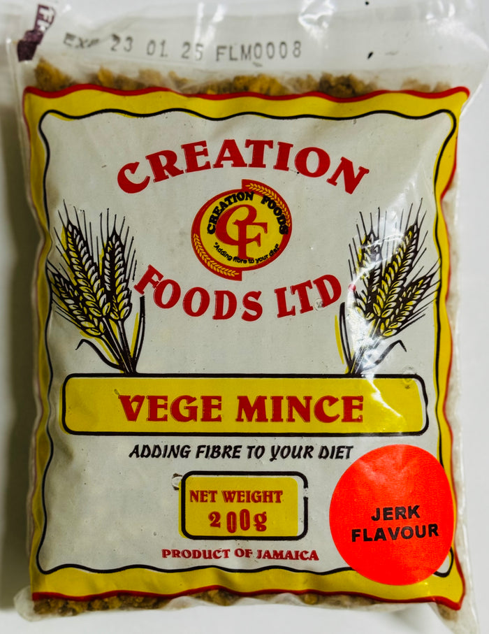 CREATION FOODS VEGGIE MINCE (JERK FLAVOUR, 200 G)