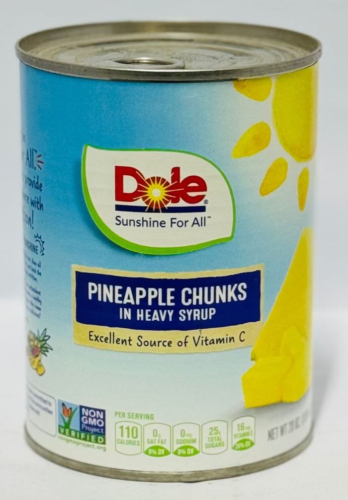 DOLE PINEAPPLE CHUNKS IN HEAVY SYRUP (567 G)