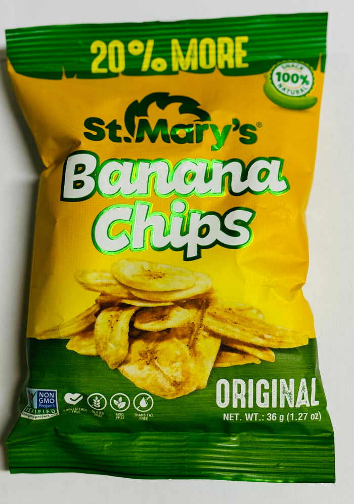 ST. MARY’S BANANA CHIPS (36 G, ORIGINAL)