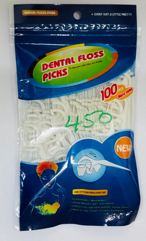DENTAL FLOSS PICKS (100 UNITS)