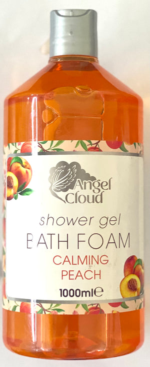 ANGEL CLOUD SHOWER GEL BATH FOAM (CALMING PEACH, 1000 ML)