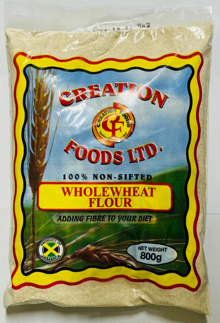 CREATION FOODS NON SIFTED WHOLE WHEAT FLOUR (800 G)