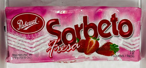 PASCUAL SORBETO STRAWBERRY WAFERS (12 UNITS, 372 G)