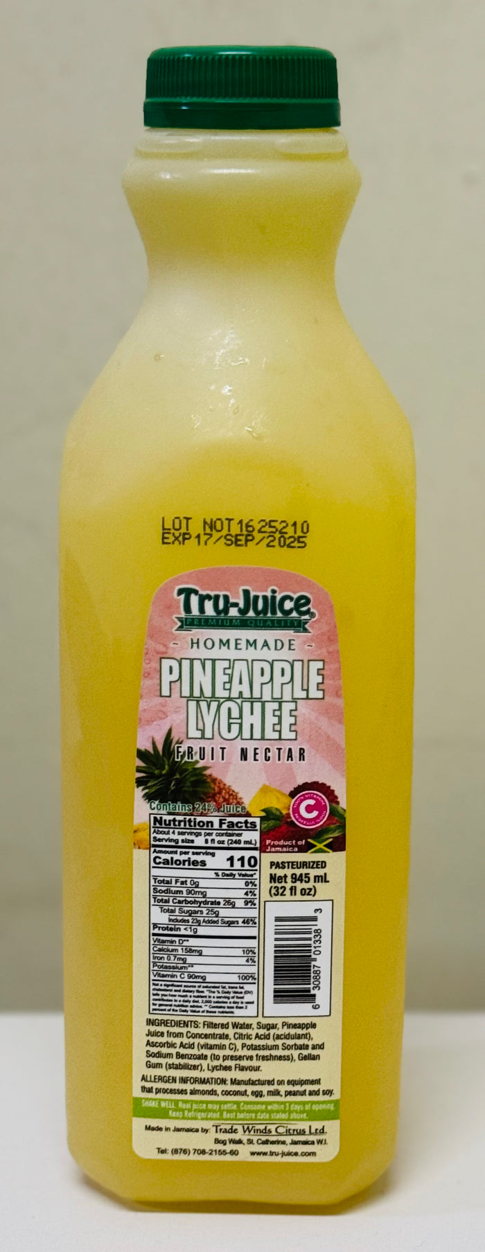 TRU JUICE PINEAPPLE LYCHEE (945 ML)