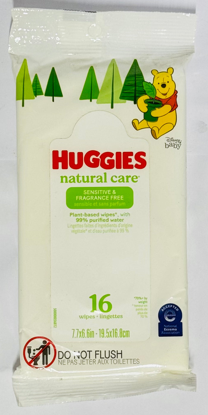 HUGGIES NATURAL CARE WIPES (16 UNITS)