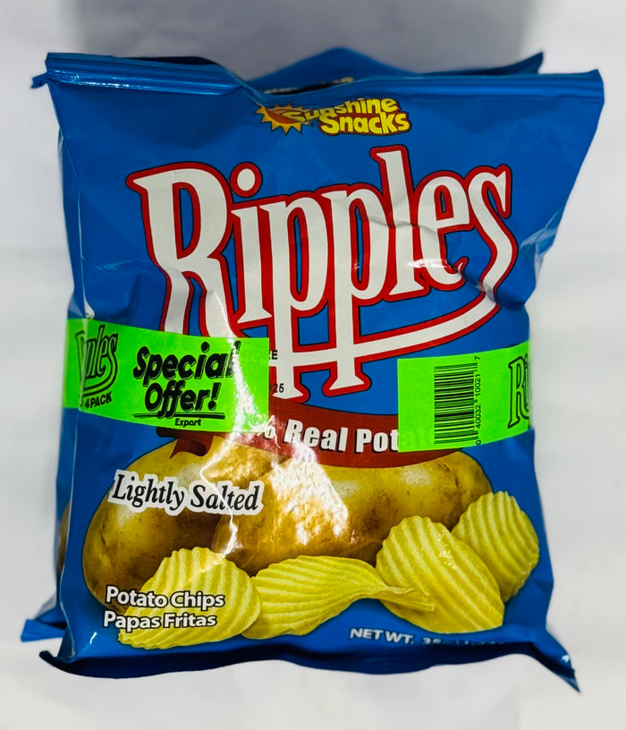 SUNSHINE SNACKS RIPPLES POTATO CHIPS (BANDED OFFER, 4 UNITS, BUY 3 GET 12% OFF THE 4TH)