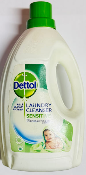 DETTOL LAUNDRY CLEANSER SENSITIVE (FOR HYGIENICALLY CLEAN LAUNDRY, 1.5 L)