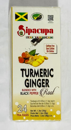 SIPACUPA TURMERIC GINGER TEA WITH BLACK PEPPER (24 UNITS, 36 G)