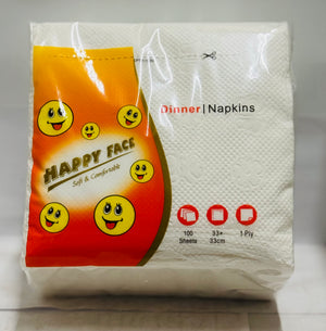 HAPPY FACE DINNER NAPKINS (100 SHEETS)