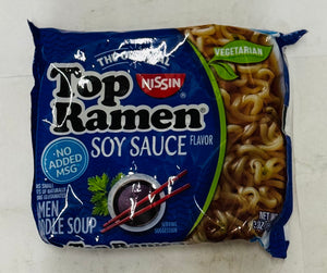 NISSIN TOP RAMEN INSTANT NOODLES (SOY SAUCE, 85 G)
