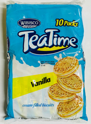 WIBISCO TEA TIME BISCUITS (10 UNITS, VANILLA, 40 G / UNIT)