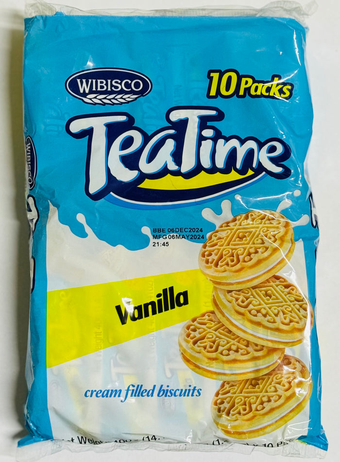WIBISCO TEA TIME BISCUITS (10 UNITS, VANILLA, 40 G / UNIT)