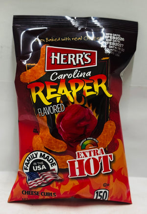 HERR’S CAROLINA REAPER CHEESE CURLS (HOT, 28 G)