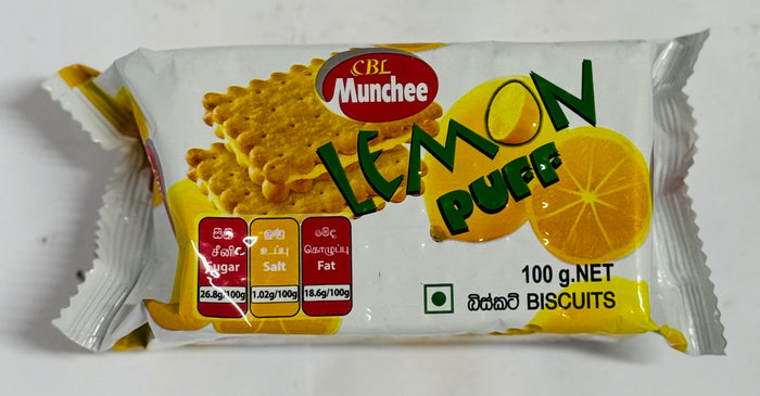 CBL MUNCHEE LEMON PUFF CREAM FILLED BISCUITS (100 G)