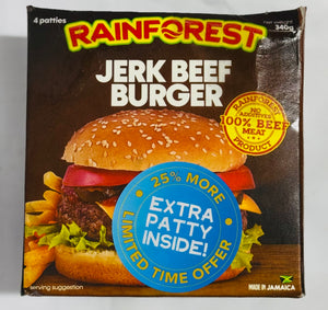 RAINFOREST JERK BEEF BURGER (4 UNITS, 340 G)