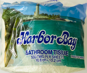 HARBOUR BAY TISSUE (500 SHEETS, 2 PLY, 1 ROLL)