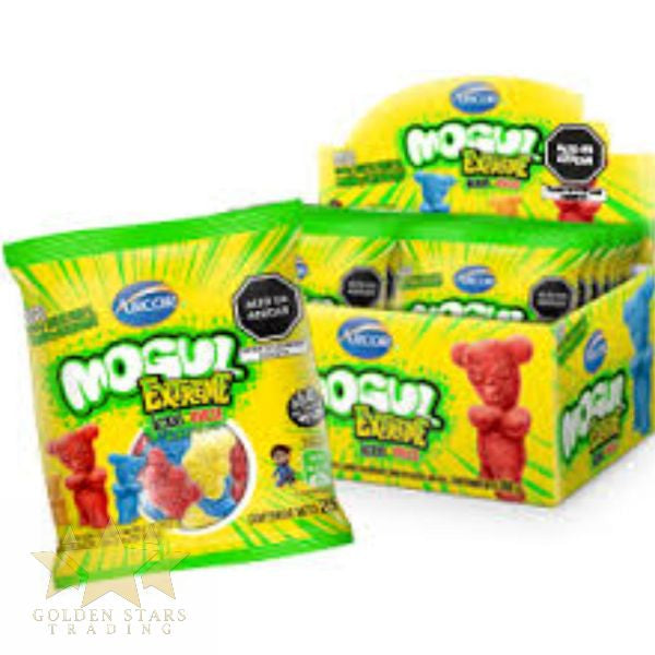 MOGUL EXTREME GUMMI BEARS CANDY (10 UNITS, 500 G / 1 LBS, TUTTI FRUTI, LEMON, BLUEBERRY)