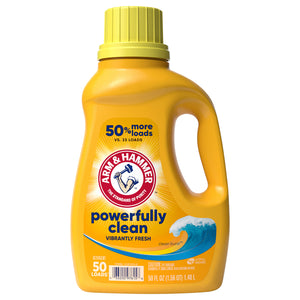 ARM & HAMMER LAUNDRY DETERGENT (50 OZ, CLEAN BURST)