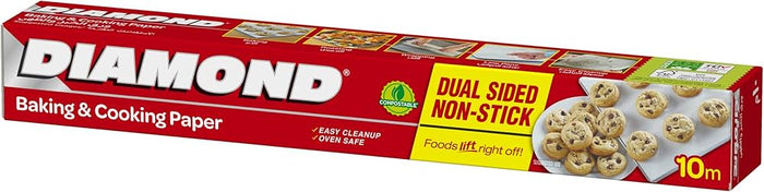DIAMOND BAKING & COOKING PAPER  (DUAL SIDED, NON STICK, 10 M)