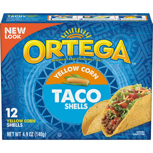 ORTEGA YELLOW CORN HARD TACO SHELLS (12 UNITS, 140 G)