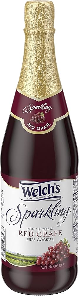 WELCH’S SPARKLING RED GRAPE JUICE (NON ALCOHOLIC, 750 ML)