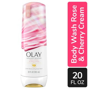 OLAY INDULGENT MOISTURE BODY WASH (ROSE & CHERRY CRÈME, 591 ML)