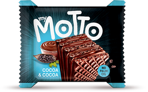 MY MOTTO WAFER (COCOA & COCOA CREAM, CASE, 120 UNITS, 34 G / UNIT)