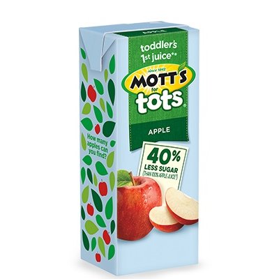 MOTT'S 4 TOTS APPLE JUICE DRINK (6.75 OZ, 200 ML)